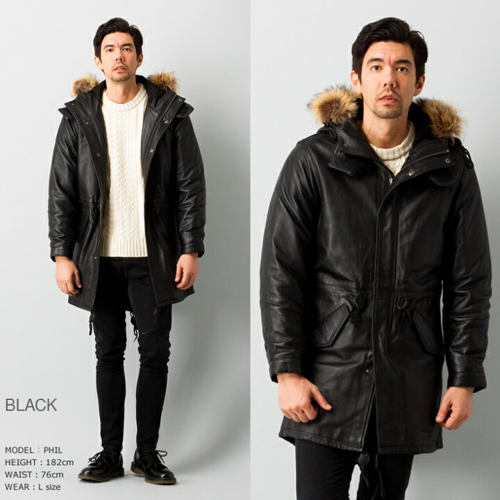 楽天市場】Liugoo Leathers 本革 レザーM-51モッズコート メンズ 