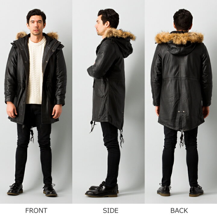 楽天市場】Liugoo Leathers 本革 レザーM-51モッズコート メンズ 