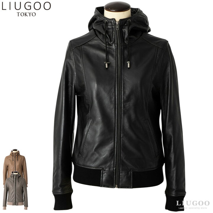 LL 居る ウィングネック ラムパーカー Liugoo Leathers 