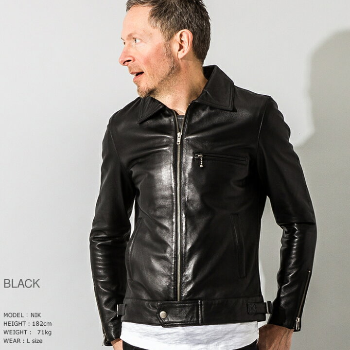楽天市場】Liugoo Leathers 本革 UK襟付きシングルライダース 