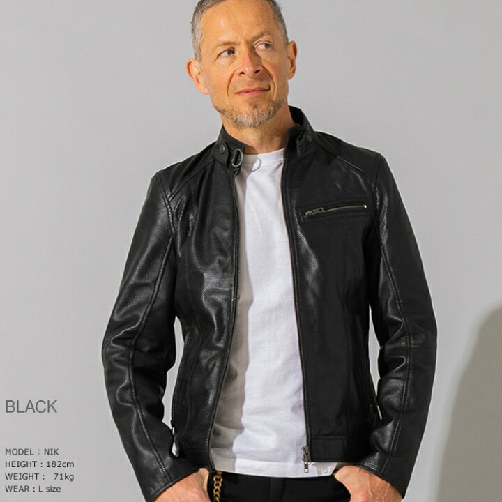 楽天市場】Liugoo Leathers 本革 メッシュレザー シングルライダース 