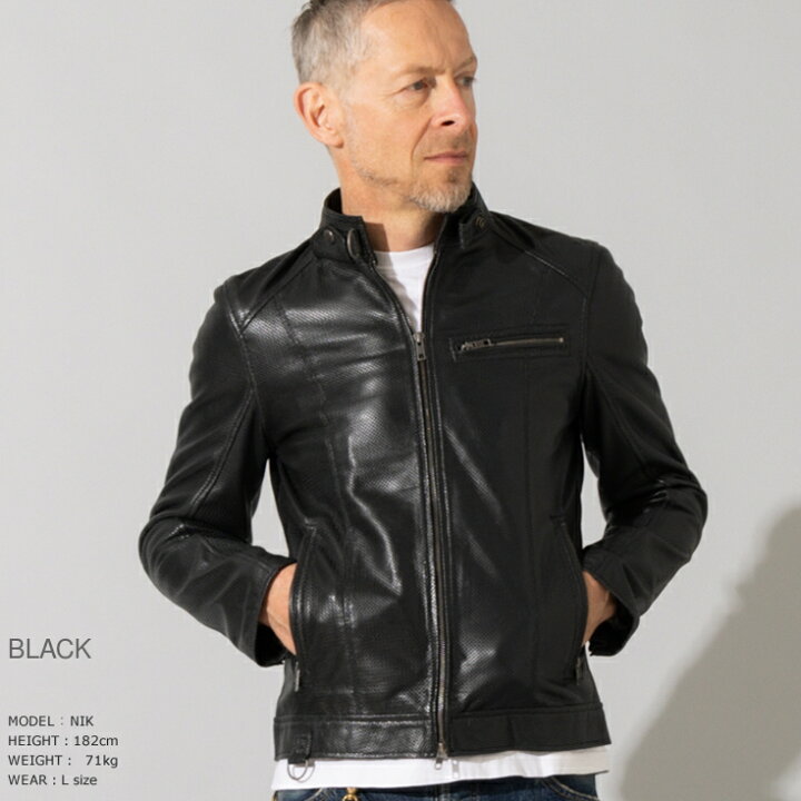 楽天市場】Liugoo Leathers 本革 メッシュレザー シングルライダース 