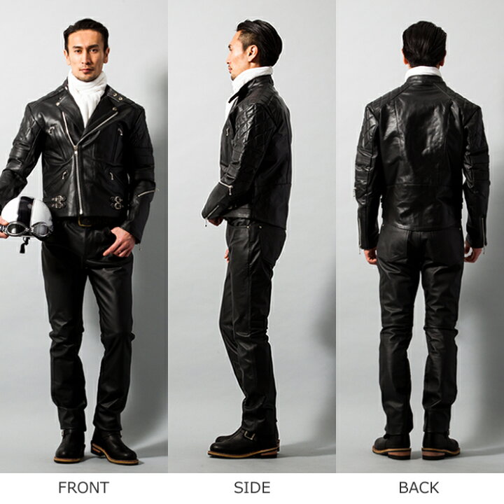 楽天市場】Horn Works 本革 UKパッドダブルライダースジャケット  