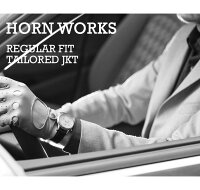 レギュラーフィットテーラードジャケットメンズ本革HornWorks3685レザージャケット革ジャン本革ジャケット本革ブレザー皮ジャンライダースジャケットフォーマルジャケットラペルシルエットにこだわりブルゾンアウター冠婚葬祭