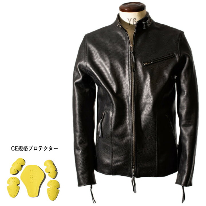 楽天市場】Liugoo Leathers 本革 メッシュレザー シングルライダース 