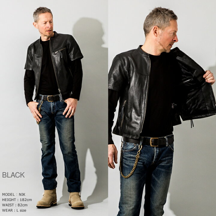 楽天市場】Liugoo Leathers 本革 メッシュレザーTシャツ メンズ 