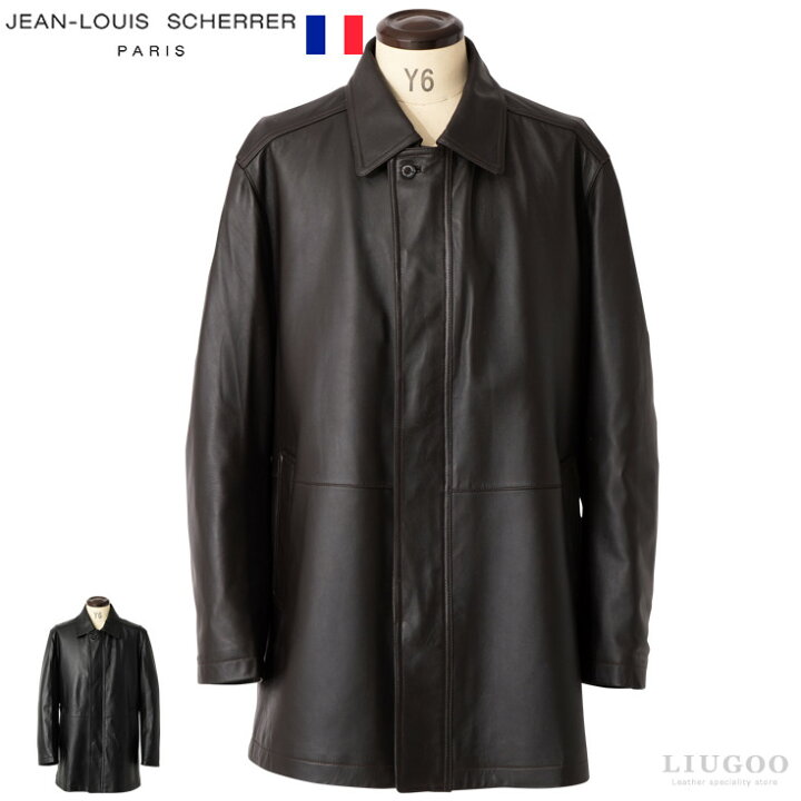 楽天市場】JEAN-LOUIS SCHERRER 本革 ステンカラーコート ビジネス 