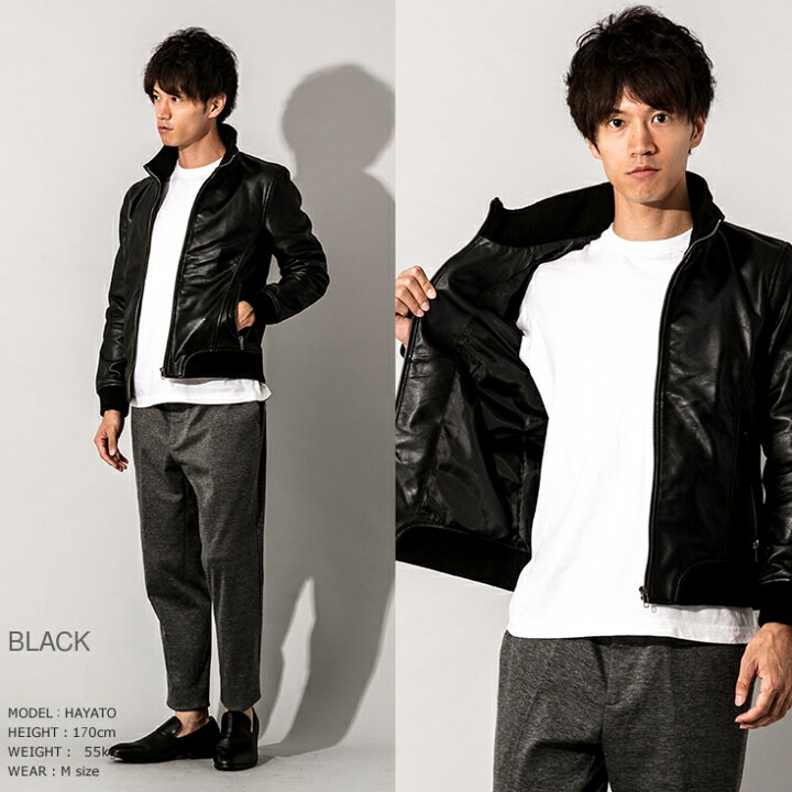 楽天市場 Make Some Noise 本革 リブ付 レザーブルゾン メンズ メイクサムノイズ Wng16a 訳あり革 ふだん着レザージャケット お手入れ簡単 革ジャン 本革ジャケット ブルゾン ジャンパー アウター Ykk使用 お気軽レザー レザージャケットのリューグー