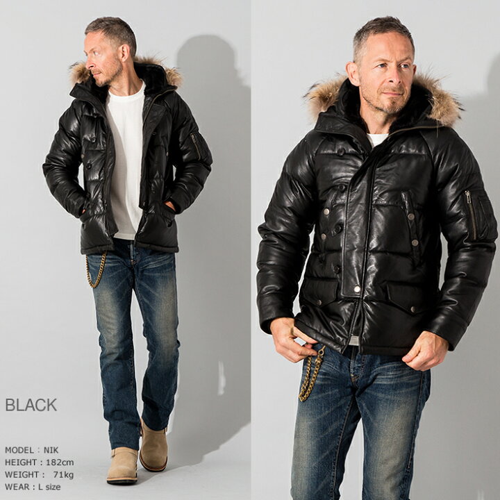 楽天市場】Liugoo Leathers 本革 N-3Bフライトジャケット レザーダウン 