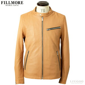 FILLMORE 本革 ディアスキンシングルライダースジャケット メンズ フィルモア SRS19A レザージャケット/ブルゾン/アウター 革ジャン/皮ジャン/本皮ジャンパー/上質/シルク/軽い/エクセラ/ラムス