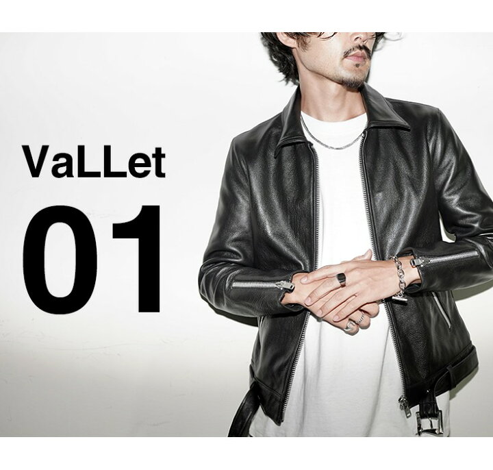 楽天市場】VALLET 本革 シングルライダースジャケット メンズ 