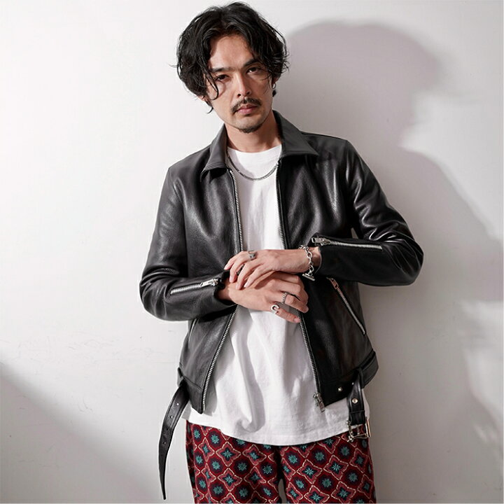 楽天市場】VALLET 本革 シングルライダースジャケット メンズ  