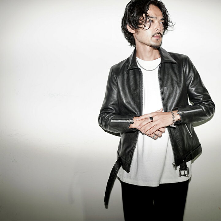 楽天市場】VALLET 本革 シングルライダースジャケット メンズ  