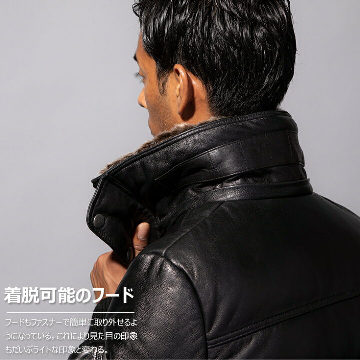 楽天市場】LIUGOO 本革 中綿ダウンジャケット メンズ リューグー 