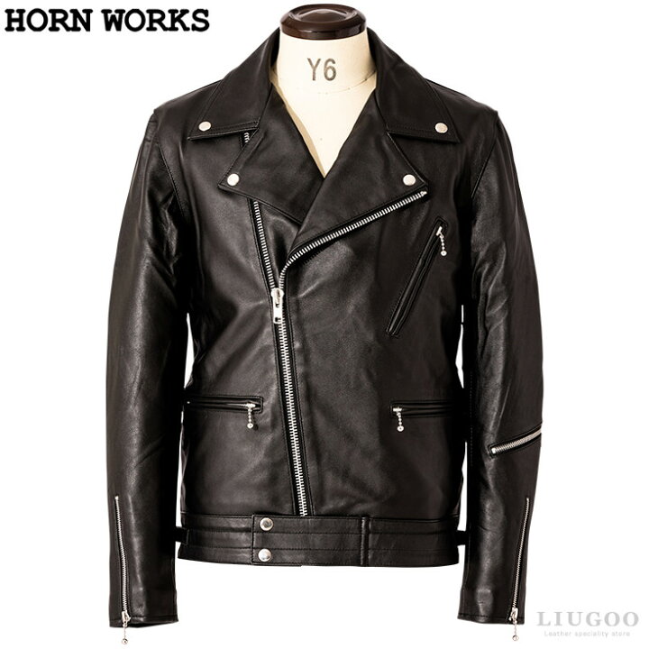 楽天市場】Horn Works 本革 ダブルライダース メンズ ホーンワークス 