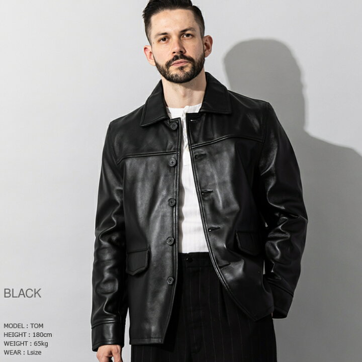 楽天市場】Liugoo Leathers 本革 カーコート メンズ リューグー 
