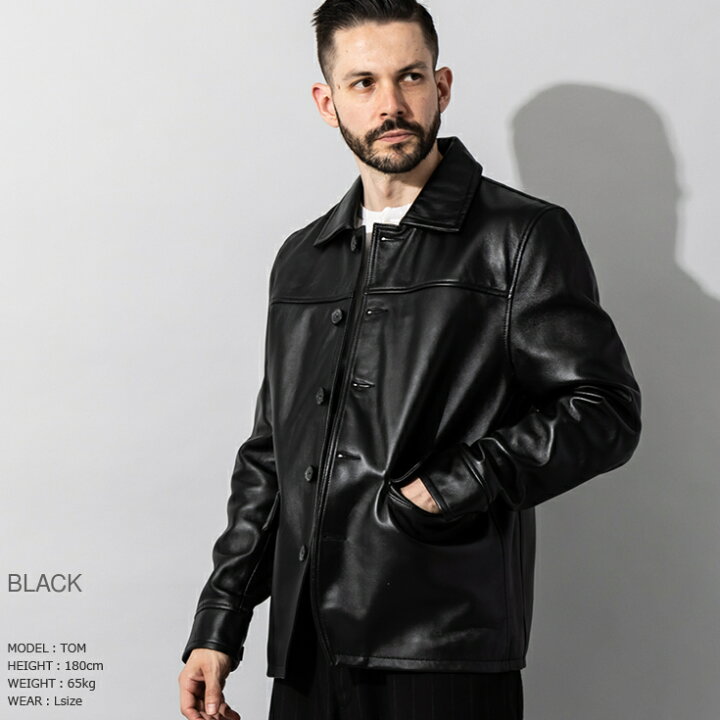 楽天市場】Liugoo Leathers 本革 カーコート メンズ リューグー 