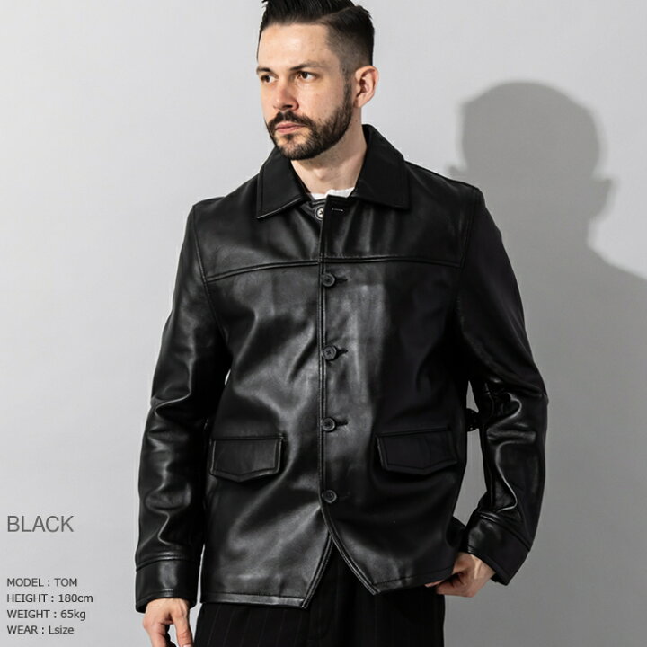 楽天市場】Liugoo Leathers 本革 カーコート メンズ リューグー 