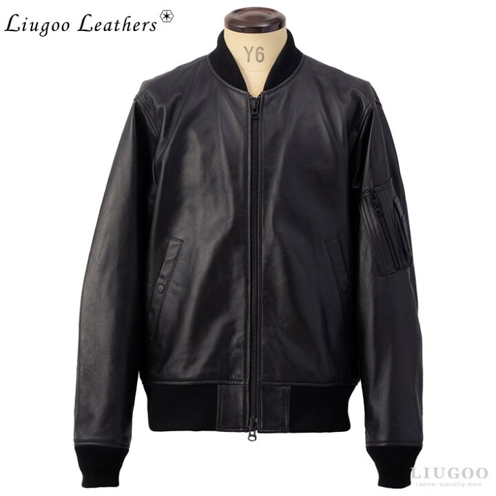楽天市場】Liugoo Leathers 本革 MA-1フライトジャケット メンズ 