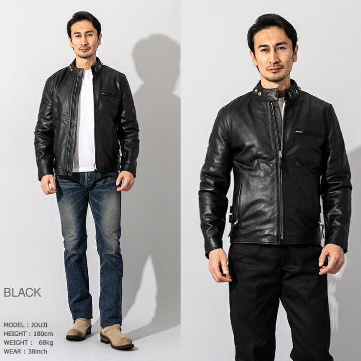 楽天市場】Horn Works 本革 USタイプ シングルライダースジャケット 