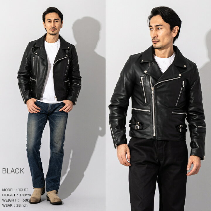 楽天市場】Horn Works 本革 UKタイプ ダブルライダースジャケット 