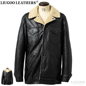 �y20���N�L�O10%OFF�N�[�|���zLiugoo Leathers �{�v ���{�A ���U�[�����`�R�[�g �����Y �����[�O�[���U�[�Y COT25A �v�R�[�g ���U�[�W���P�b�g �v�W���� ���U�[�R�[�g �����`�W���P�b�g �n�[�t�R�[