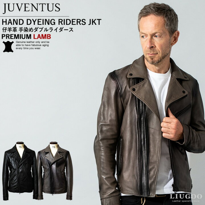 楽天市場】JUVENTUS 本革 手染めダブルライダースジャケット メンズ 