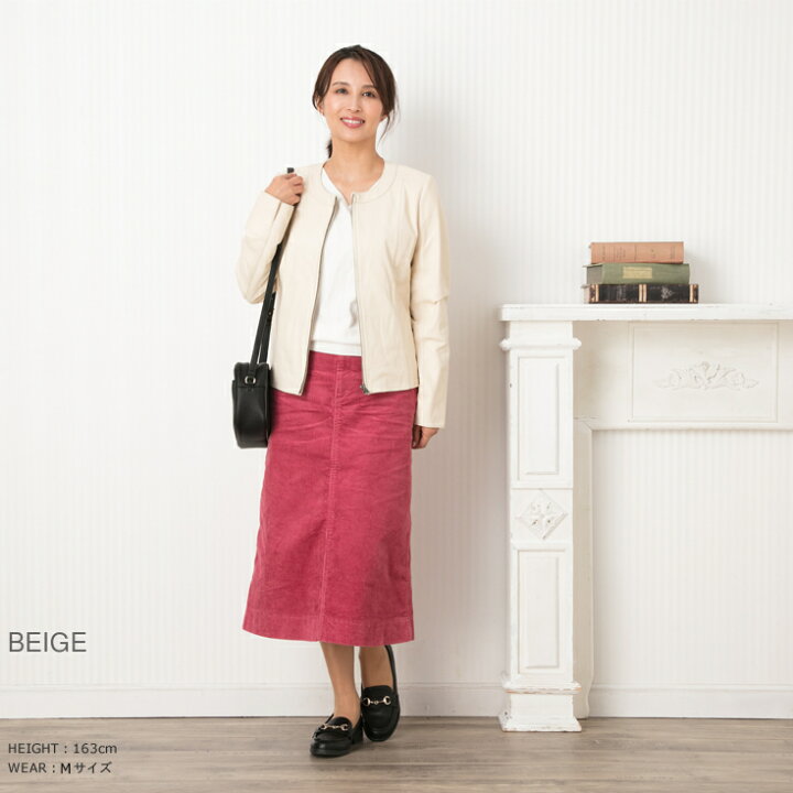 楽天市場】JEAN-LOUIS SCHERRER 本革 ノーカラーシングルライダース  