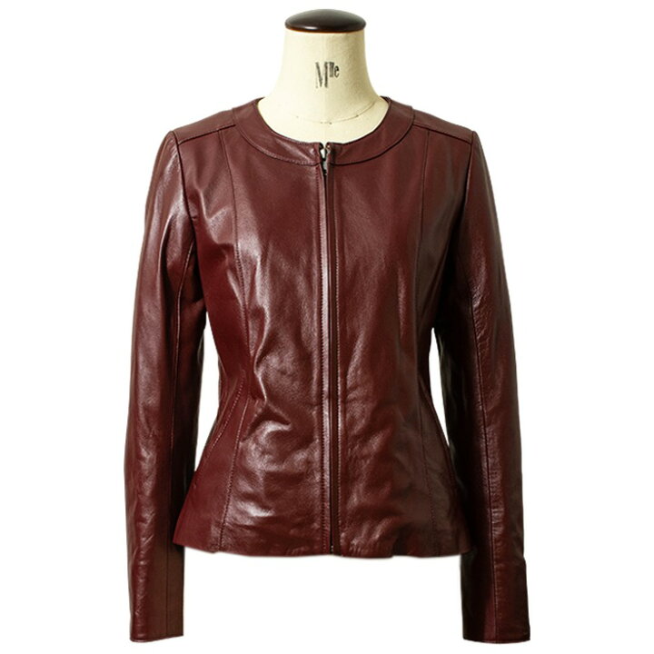 楽天市場】JEAN-LOUIS SCHERRER 本革 ノーカラーシングルライダース  