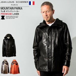買いサイト 本革レザーコート フランス パリコレブランド 本革 レザーマウンテンパーカー メンズ ハーフコート 本革コ ジャン ルイ シェレル Scherrer Jean Louis 6059 3wiid 安い 価格 Boltonpratt Com