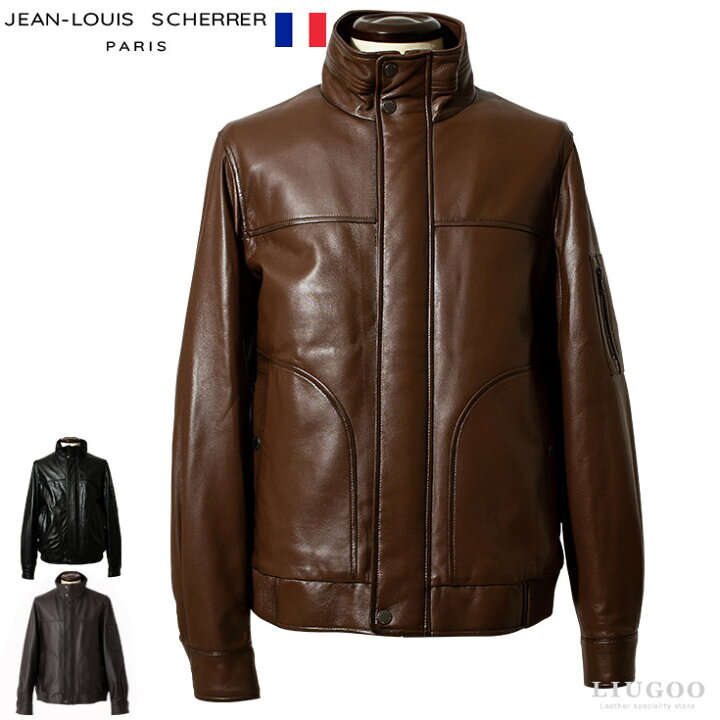 楽天市場 Jean Louis Scherrer 本革 ハイネック レザーブルゾン メンズ ジャン ルイ シェレル 6100 レザージャケット フランス パリコレブランド ライダースジャケット アウター 革ジャン 皮ジャン ジャンパー スイングトップ ウィンドブレーカー レザージャケットの