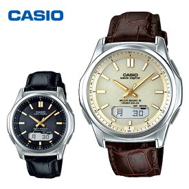 CASIO カシオ 腕時計 メンズ ソーラー電波時計 軽量 ソーラー 電波 5気圧防水 WVA-M630L 発電機能 時計 ストップウォッチ 黒 茶 おしゃれ 多機能 薄型 厚さ11mm タフソーラー ビジネス 時計