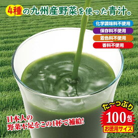 青汁 国産 4種の九州産野菜青汁 100包 スティックタイプ 健康 粉末