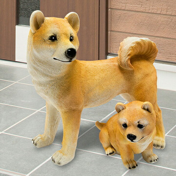 楽天市場】ガーデン 玄関 インテリア 犬 いぬ 置物 柴犬 「豆柴」 豆し  