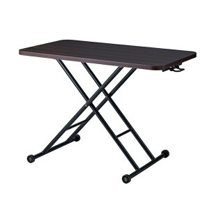 昇降テーブル テーブル 昇降式 リフティングテーブル センターテーブル ローテーブル ハイテーブル 高さ調節 折りたたみ 55×100cm キャスター付き 大理石調 木目調 完成品