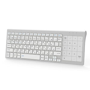 LivelyLife �^�b�`�o���h�t�� ���C�����X �L�[�{�[�h ���^ 2.4G ���C�����X�ڑ� Bluetooth 6.0 3�䓯���ڑ� �}���`�f�o�C�X �y�� ���{��z�� �p�\�R�� �L�[�{�[�h �^�C�s���O ���K windows iPad iPhone Androi