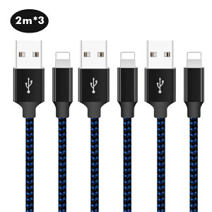 2m×3{Zbg iPhone 14 Plus 14 Pro Pro Max 13 USBP[u ʌ^ L^ iPhone 13 Pro iPhone 12 XS XR XS Max [dP[u iPhone X 8 8 Plus 7 7 Plus iPad Pro Air mini [d ACtH P[u f[^ʐM fh~