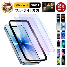2枚入り iphone ガラスフィルム iPhone17 フィルム ブルーライトカット iPhone16e iPhone16 フィルム iphone17pro max フィルム iPhone16 Pro Max iPhone14 iPhone13 Pro SE3 SE2 12Pro Max フィルム 液晶保護フィルム SE 2022 第3世代 第2世代 ガイド枠付き 日本製硝子