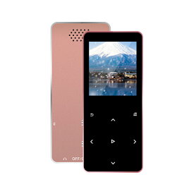 【技適認証済】MP3プレーヤー Bluetooth5.0 スピーカー内蔵 超軽量 1.8インチ大画面 4GB内蔵 音楽プレーヤー HiFi音質 tftタッチバネル 128GBまで拡張可 録音 FMラジオ ビデオ イヤホン付き