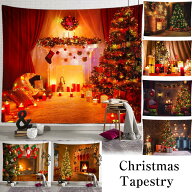 タペストリー クリスマス 暖炉 イベント パーティー ツリー 装飾 ロゴ グッズ 雑貨 diy モチーフ おしゃ…