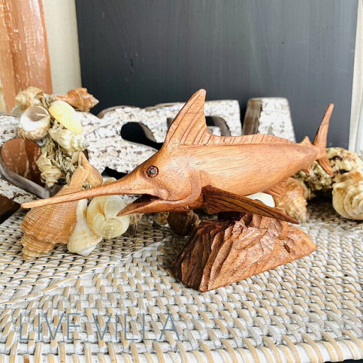 楽天市場】木彫り カジキ 魚 サカナ さかな フィッシュ 置き物 