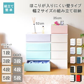 収納ケース プラスチック 引き出し 日本製 【リップス】プラストベーシック 幅35cm 幅52cm 1段 3段 4段 5段 ほこりの入りにくい壁タイプ 不透明 クローゼット 押入れ 衣類収納 衣装ケース PPケース おしゃれ かわいい シンプル 新生活 子供部屋 寝室 クリアケース キッチン