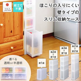 収納ケース 引き出し プラスチック 日本製【プラスト深型】ほこりの入りにくい壁タイプ PPケース おしゃれ キッチン ランドリー トイレットペーパー 隙間収納 すき間収納 スリムストッカー 省スペース スキマ収納 徳用ボトル 洗剤 ゴミ箱 ごみ箱 リサイクル ストッカー