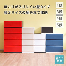 収納ケース プラスチック 引き出し 日本製 【彩 リップス】プラストベーシック 幅35cm 幅52cm 1段 3段 4段 5段 ほこりの入りにくい壁タイプ 不透明 クローゼット 押入れ 衣類収納 衣装ケース PPケース おしゃれ かわいい シンプル 新生活 子供部屋 寝室 クリアケース