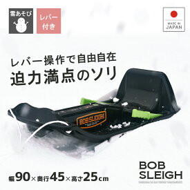 プレゼント そり ソリ スノーボート【ボブスレー】雪遊び レジャー ウィンタースポーツ ゲレンデ スキー場 子供用 キッズ 雪滑り レバー操縦 プラスチック製 ひも付き 完成品 すぐ使える シンワ