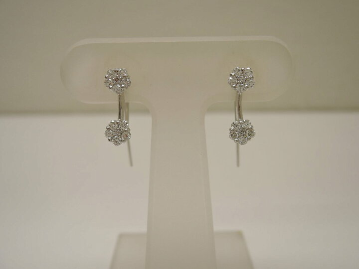 楽天市場】K18WG ピアス ダイヤモンド 0.20ct×2 両耳 ホワイトゴールド 