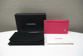 【美品】 CHANEL シャネル カードケース コインケース マトラッセ ピンク シルバー金具 BOX SAランク