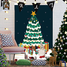 クリスマス タペストリー タペストリー クリスマス クリスマスツリー タペストリー クリスマスタペストリー 吊るす 100×150cm 壁に穴を空けず ツリータペストリー 壁掛けタペストリー 飾りつけ インテリア ウォール リビング Christmas 誕生日 パーティー