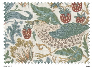 ウィリアムモリス 新色 いちごどろぼう Strawberry Thief MM3107 オーダーカーテン