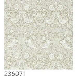 PURE MORRIS ピュアモリス 236071 ウィリアム・モリスWilliam Morris Pure Strawberry Thief Embroidery ピュア ストロベリーティーフ エンブロイダリイ1巾約130センチ縦100cm単位カット販売